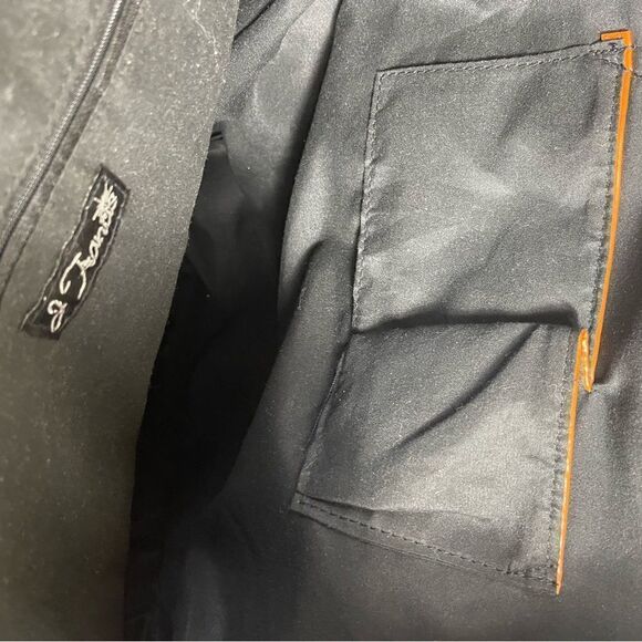 J Francis gold sequins with white and tan faux leather trims tote/shoulder bag. - Picture 8 of 10